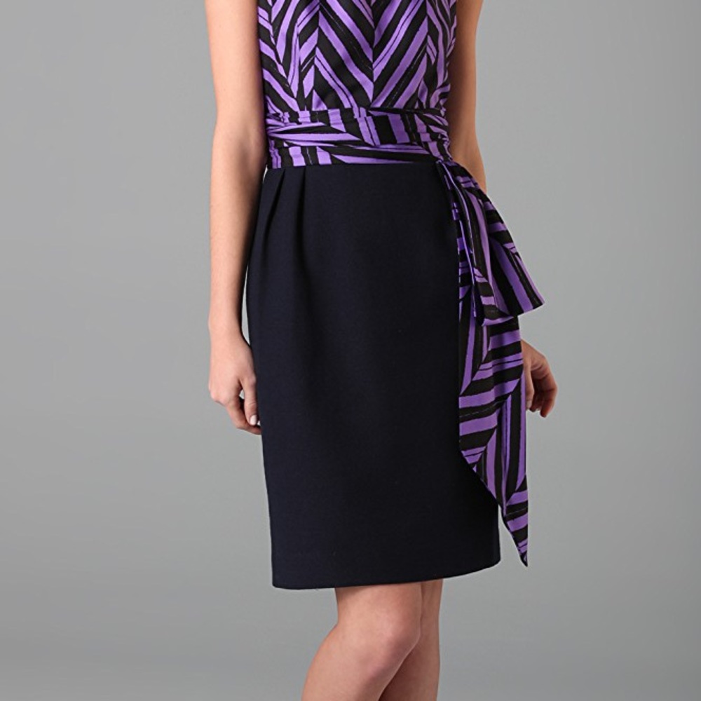 Milly Marcela Silk Combo Dress NWT 6 - Picture 6 of 7